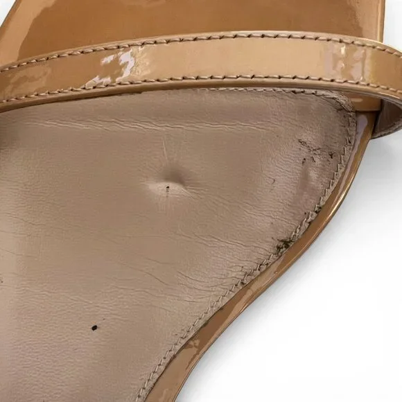 STUART WEITZMAN Nudist 75 Sandals Nude Heel 8.5 w/ Box Dustbag Classic - Picture 14 of 15